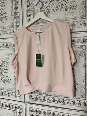 Halara Women's Light Pink Sleeveless Yoga Crop Top NWT
